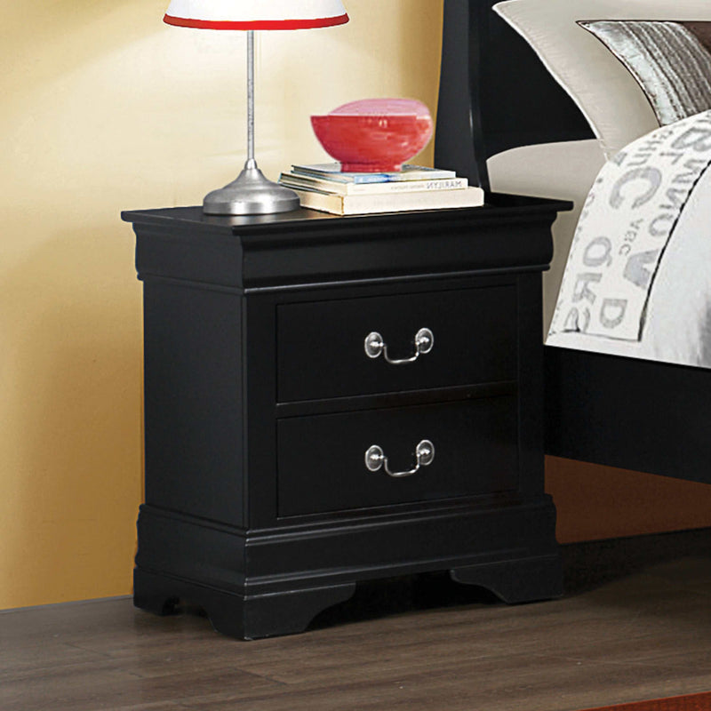 Louis Philippe - Black - Nightstand - Ornate Home