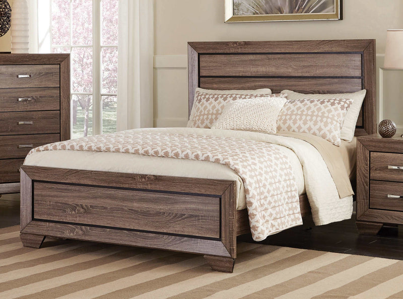 Kauffman - Washed Taupe - 5pc Queen Bedroom Set - Ornate Home