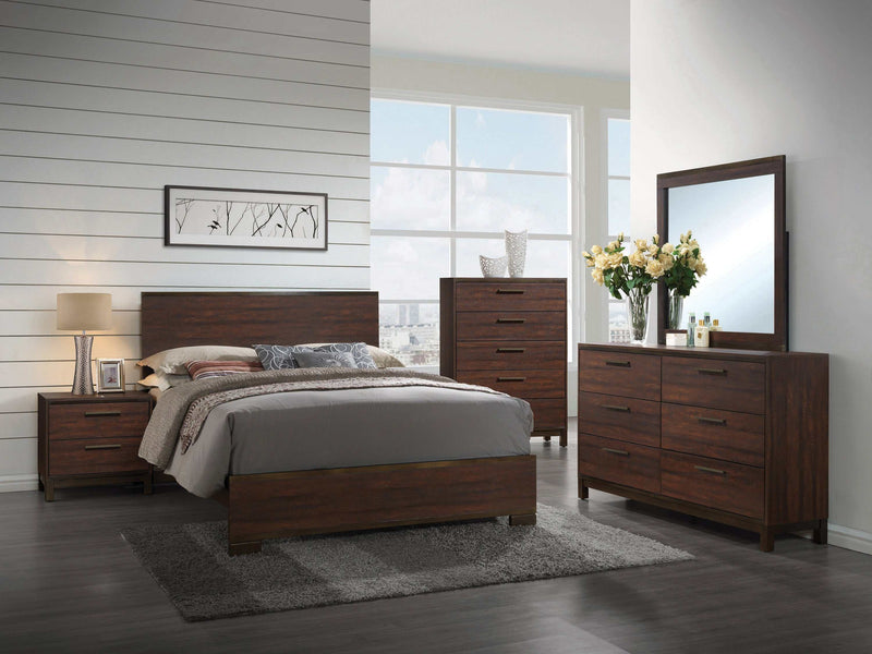 Edmonton - Rustic Tobacco - 4pc Queen Bedroom Set - Ornate Home