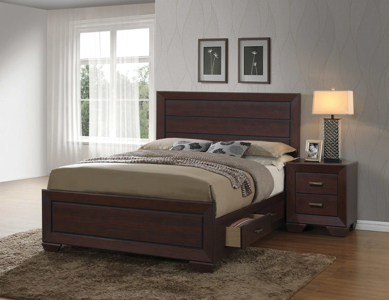 Kauffman - Dark Cocoa - California King Storage Bed - Ornate Home