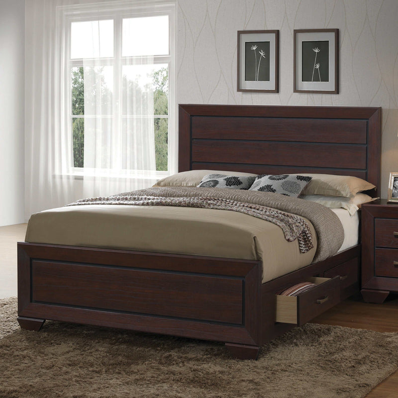 Kauffman - Dark Cocoa - Eastern King Storage Bed - Ornate Home