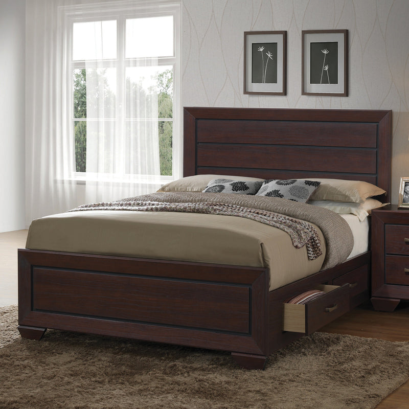 Kauffman - Dark Cocoa - Queen Storage Bed - Ornate Home