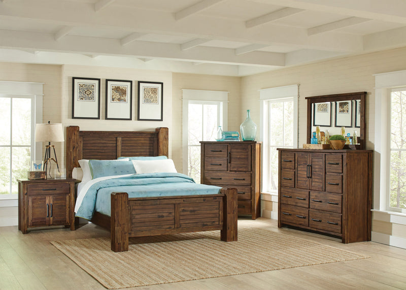 Sutter Creek Vintage Bourbon 4pc Eastern King Bedroom Set