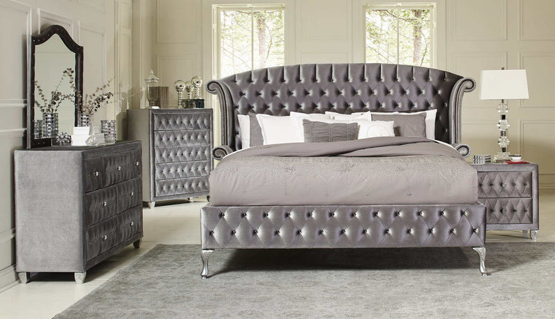 Deanna - Grey - California King Bed - Ornate Home