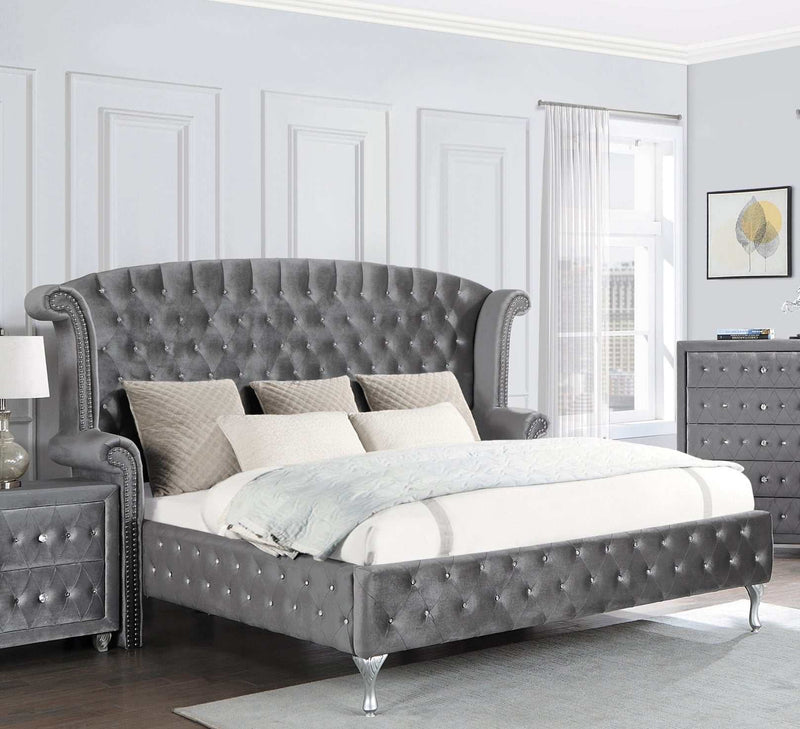 Deanna - Grey - California King Bed - Ornate Home