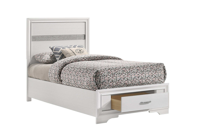 Miranda - White - Twin Storage Bed - Ornate Home