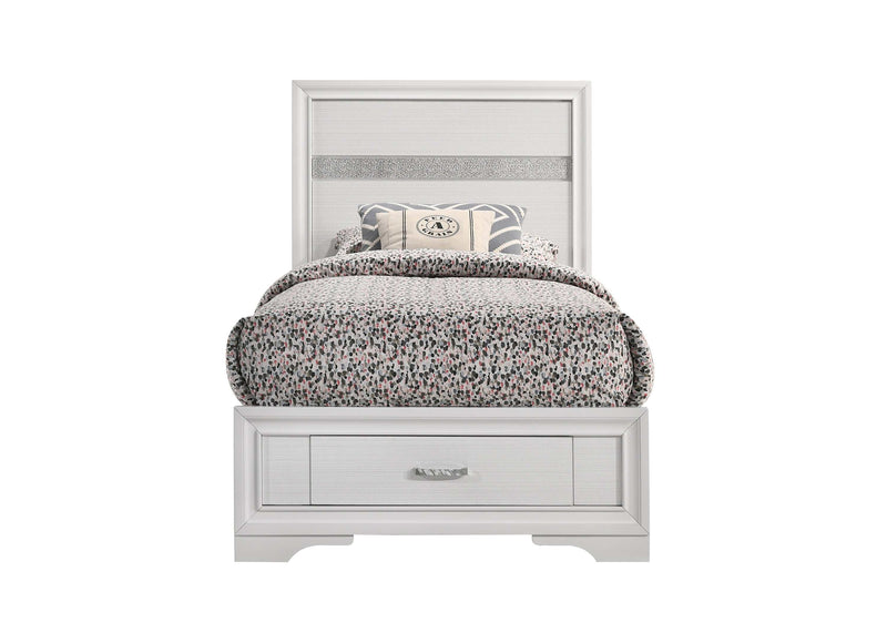 Miranda - White - Twin Storage Bed - Ornate Home