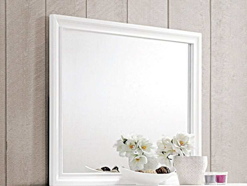 Miranda - White - Rectangular Mirror - Ornate Home