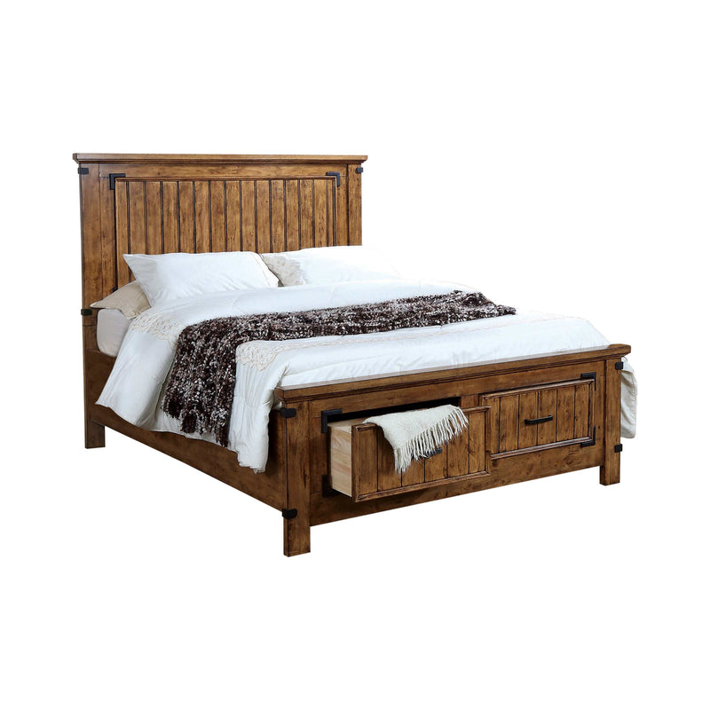 Brenner - Rustic Honey - Eastern King Storage Bed - Ornate Home