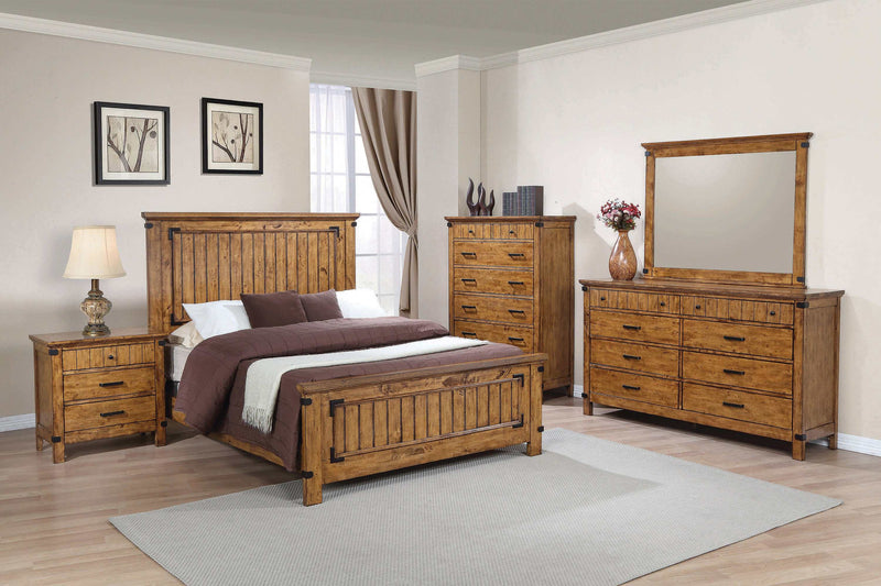 Brenner - Rustic Honey - 4pc Twin Bedroom Set - Ornate Home