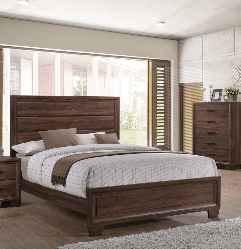 Brandon - Warm Brown - Queen Panel Bed - Ornate Home