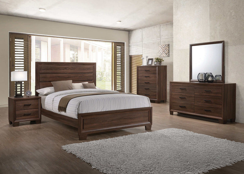 Brandon - Warm Brown - Queen Panel Bed - Ornate Home