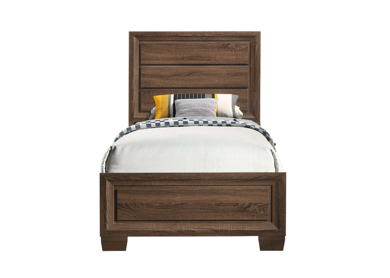 Brandon - Medium Warm Brown - Twin Panel Bed - Ornate Home