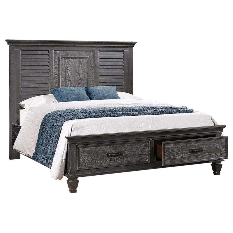 Franco - Weathered Sage - Queen Platform Bed w/ Storage - Ornate Home