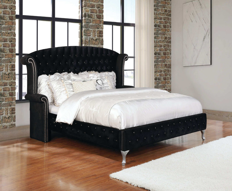 Deanna - Black - Eastern King Bed - Ornate Home