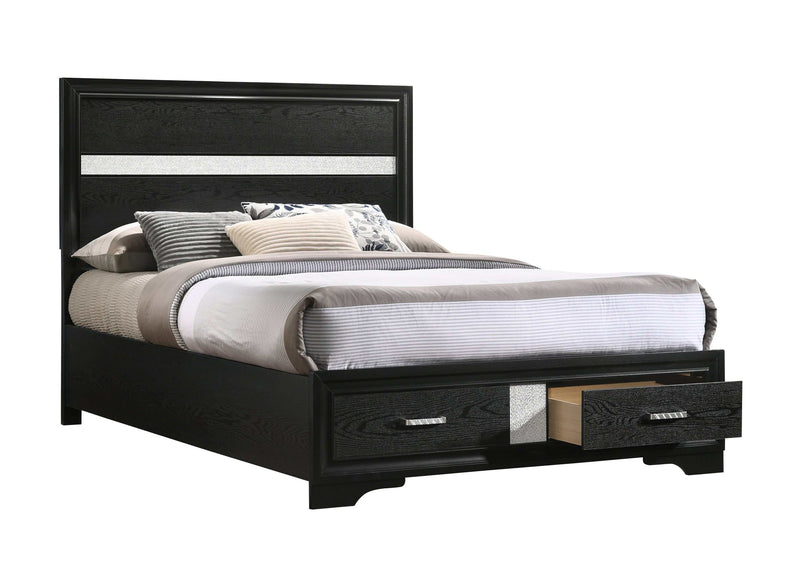 Miranda - Black - Full Storage Bed - Ornate Home