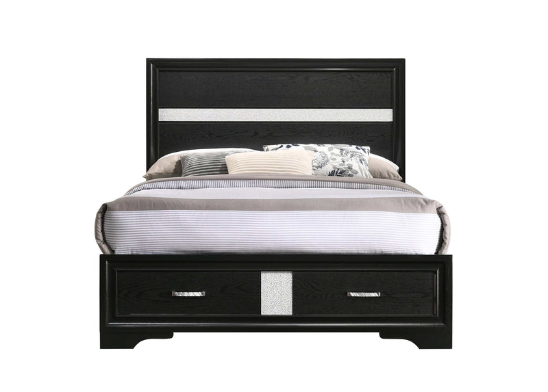 Miranda - Black - Full Storage Bed - Ornate Home