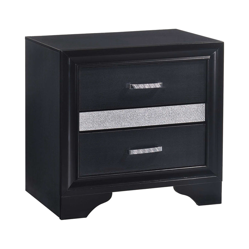 Miranda - Black - Nightstand - Ornate Home