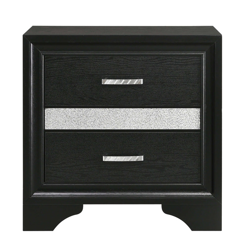 Miranda - Black - Nightstand - Ornate Home