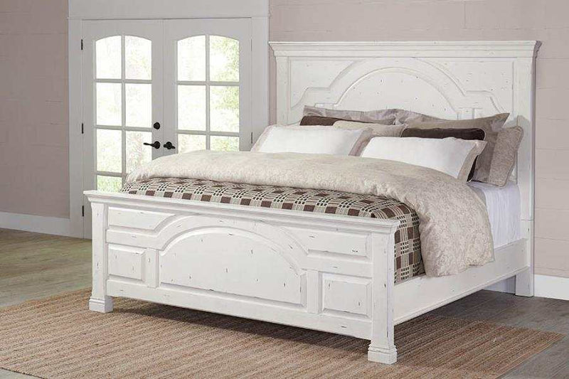 Celeste - Vintage White - Eastern King Bed - Ornate Home