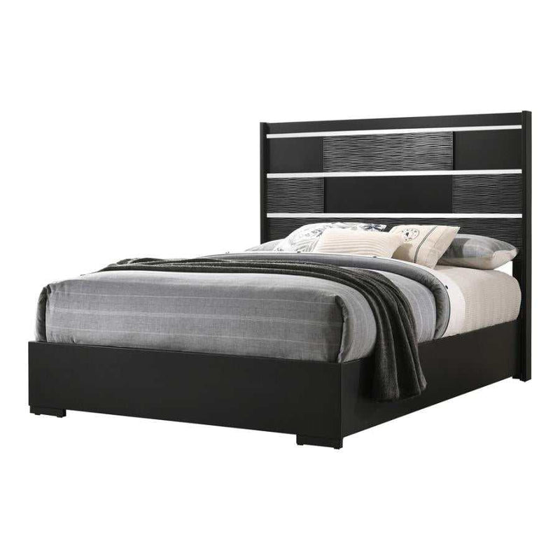 Blacktoft - Black - Eastern King Panel Bed - Ornate Home