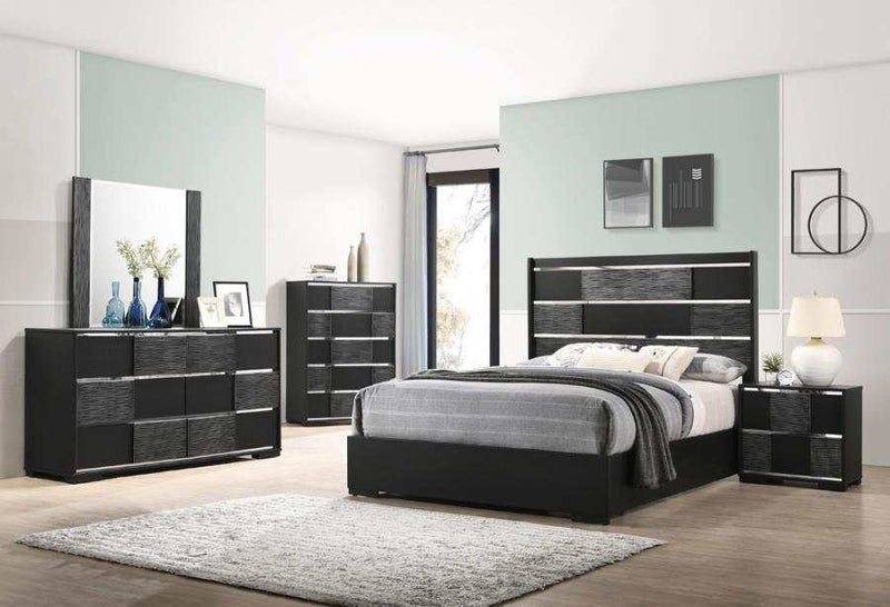 Blacktoft - Black - Eastern King Panel Bed - Ornate Home