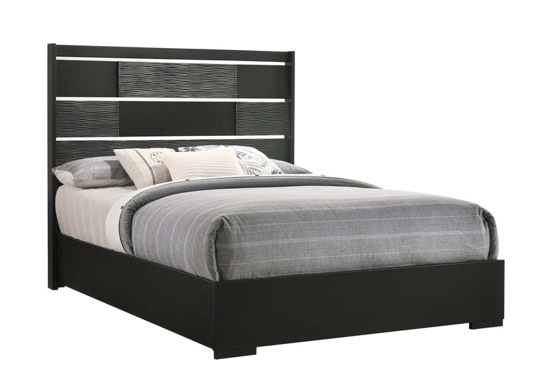 Blacktoft - Black - Queen Panel Bed - Ornate Home