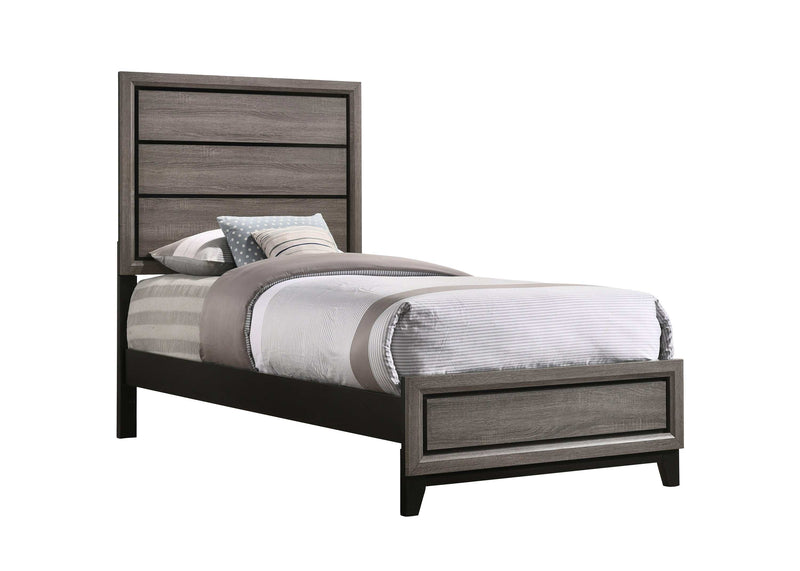 Watson - Grey Oak - Twin Panel Bed - Ornate Home