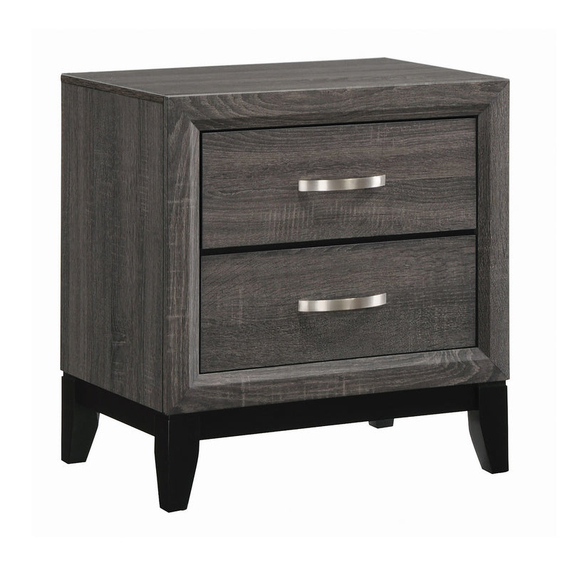 Watson - Grey Oak & Black - Nightstand - Ornate Home