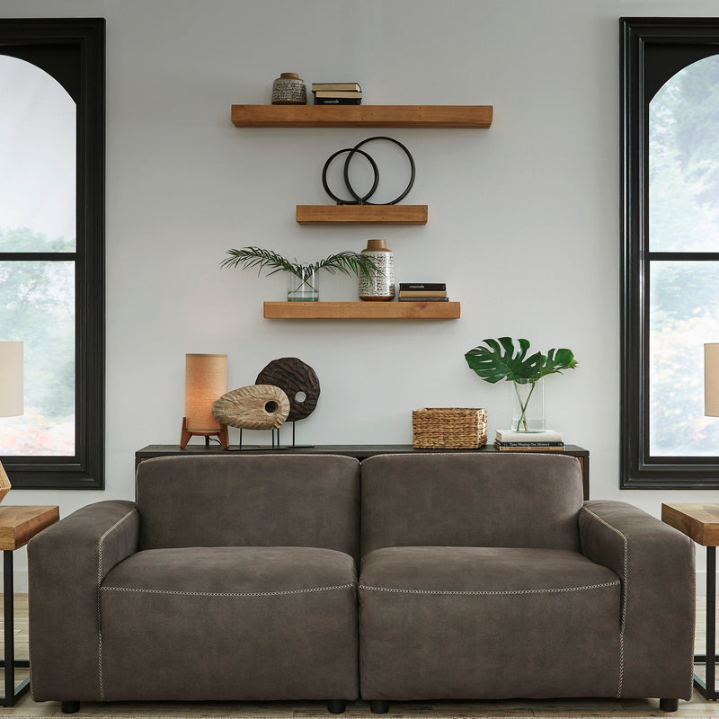 Allena Gunmetal Modular Sectional Loveseat