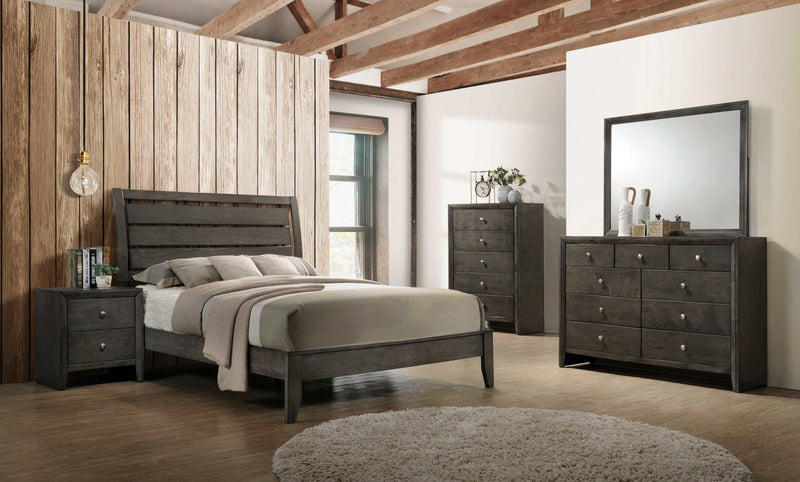 Serenity - Mod Grey - Full Panel Bed - Ornate Home