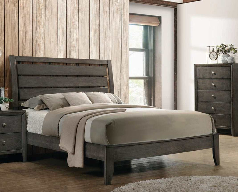 Serenity - Mod Grey - Full Panel Bed - Ornate Home