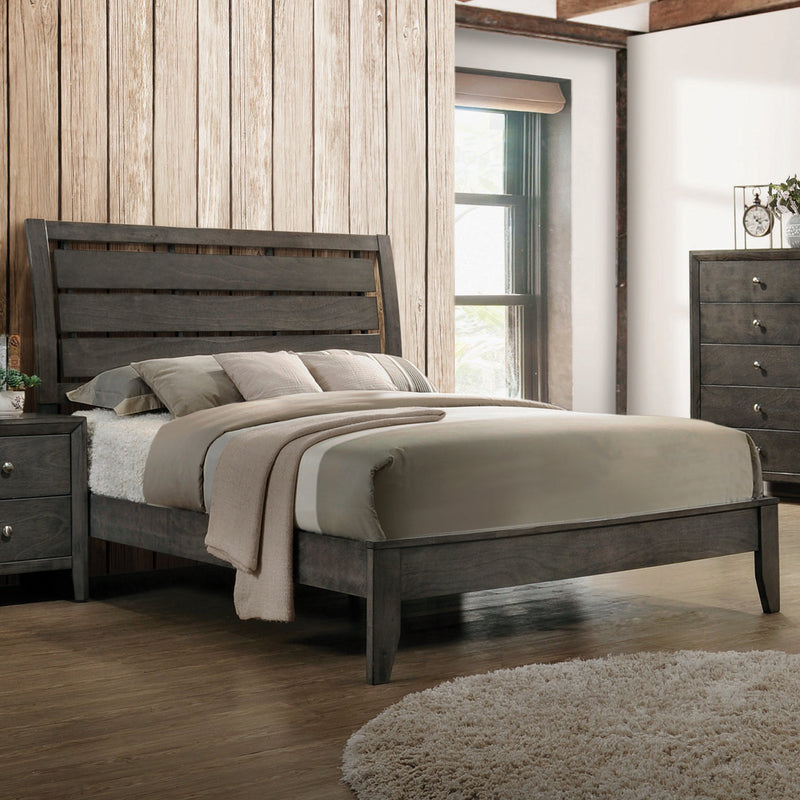 Serenity - Mod Grey - Twin Panel Bed - Ornate Home