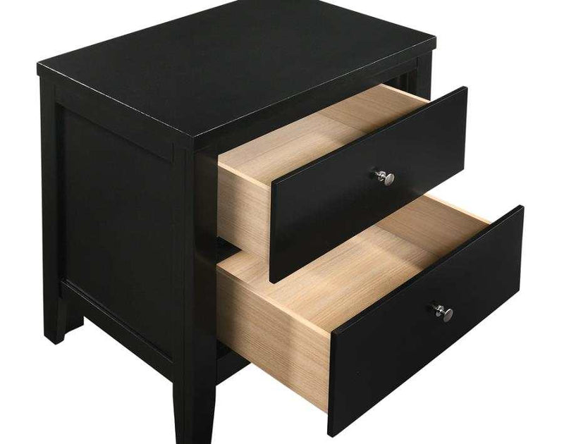 Carlton - Black - Nightstand - Ornate Home