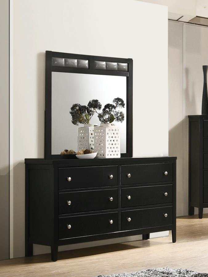 Carlton - Black - Rectangular Mirror - Ornate Home