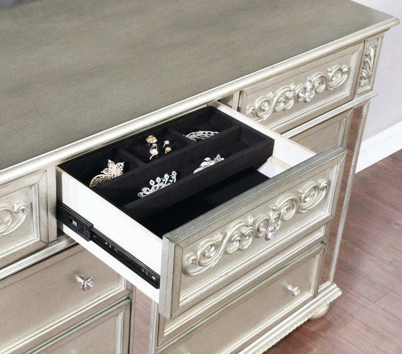 Heidi - Metallic Platinum - Dresser - Ornate Home