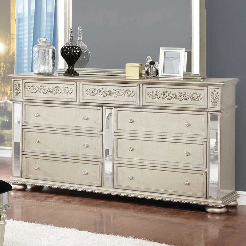 Heidi - Metallic Platinum - Dresser - Ornate Home