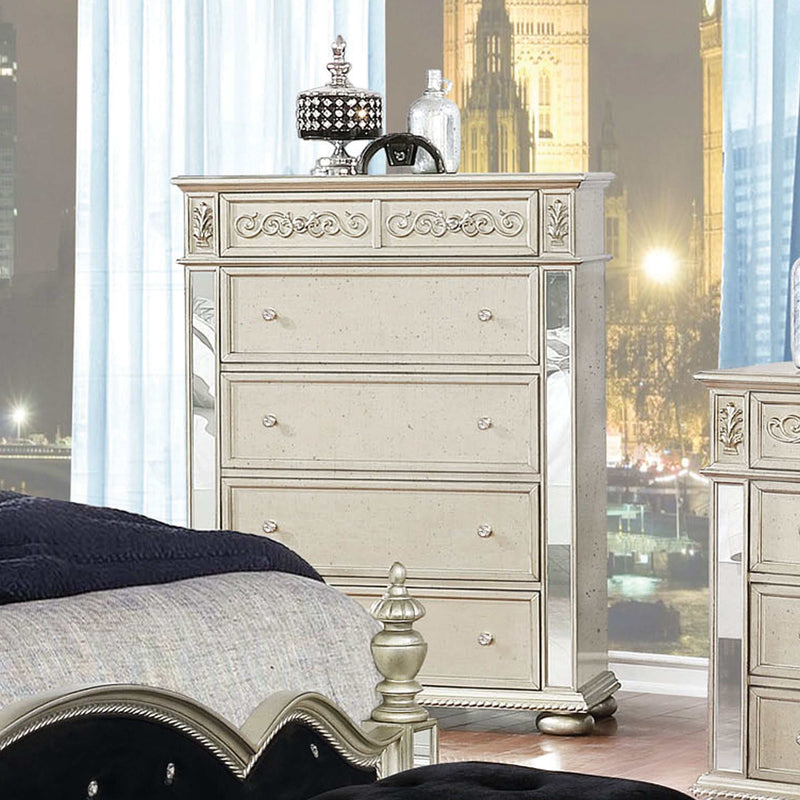 Heidi - Metallic Platinum - Chest - Ornate Home