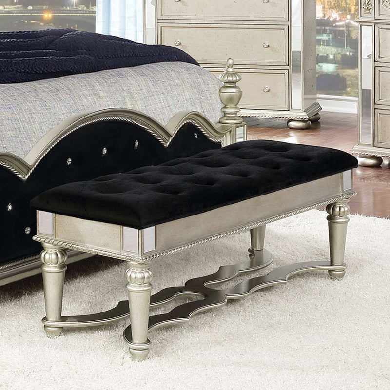 Heidi - Metallic Platinum - Bench - Ornate Home