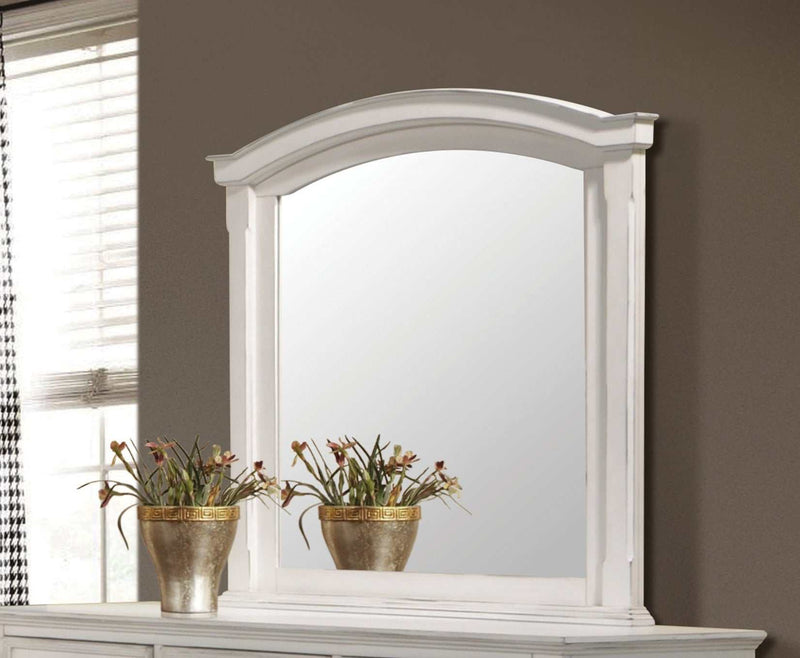 Carolina - Antique White - Arched Mirror - Ornate Home