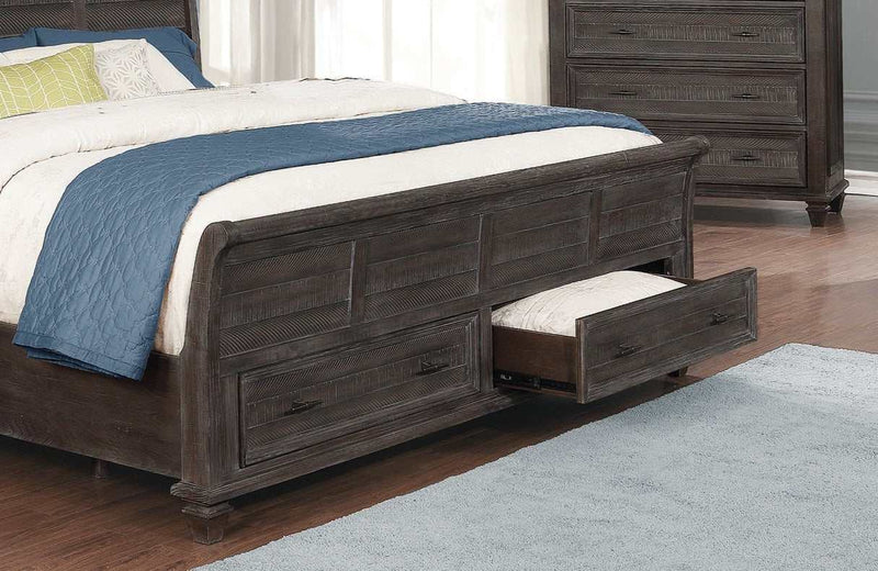 Atascadero - Weathered Carbon - Queen Bed w/ Storage - Ornate Home