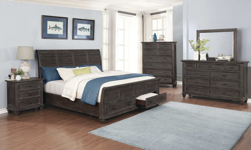 Atascadero - Weathered Carbon - Queen Bed w/ Storage - Ornate Home