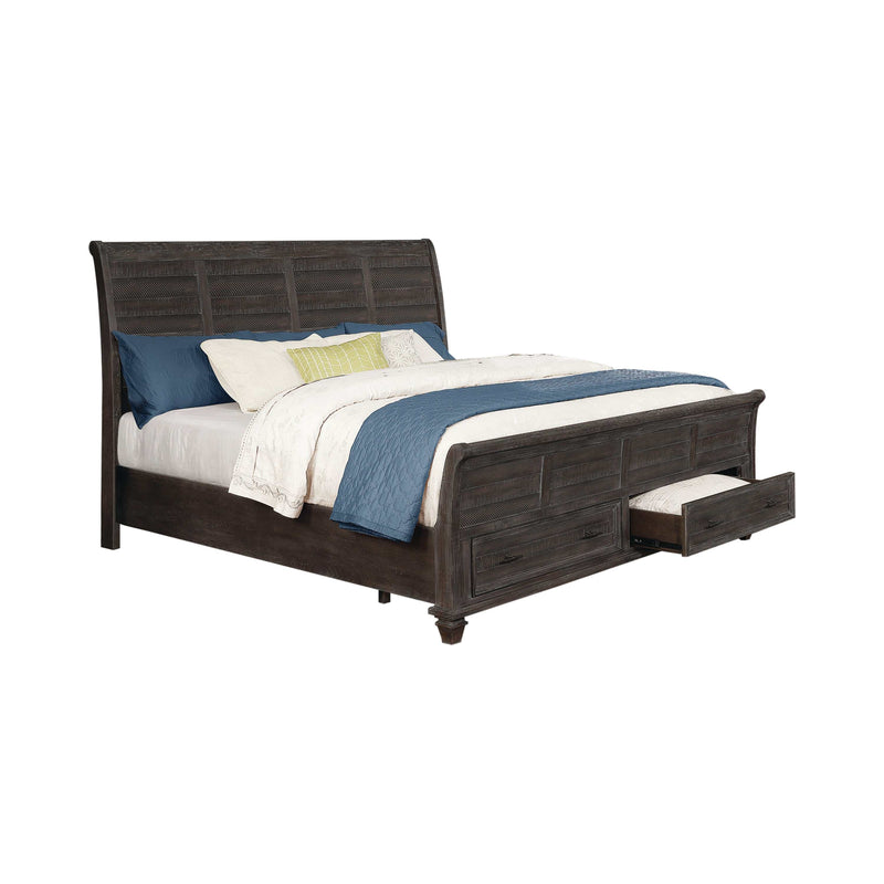 Atascadero - Weathered Carbon - Queen Bed w/ Storage - Ornate Home