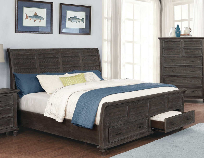 Atascadero - Weathered Carbon - Queen Bed w/ Storage - Ornate Home