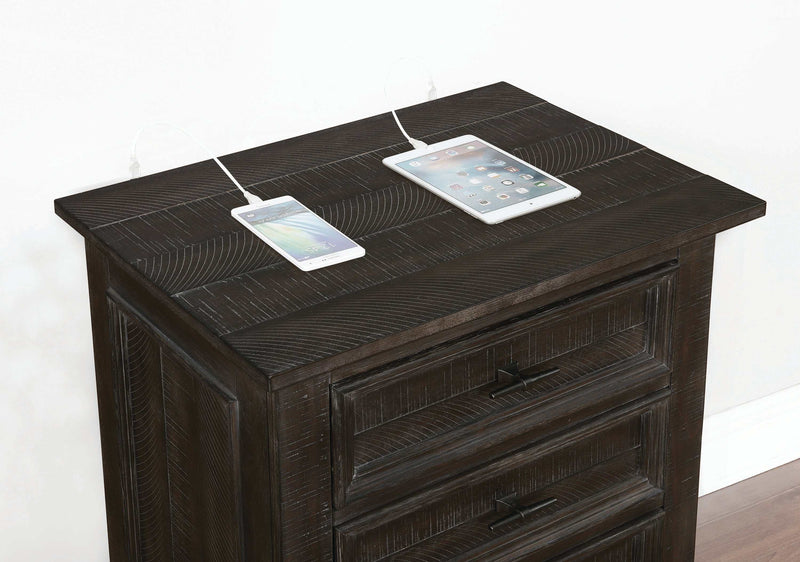 Atascadero - Weathered Carbon - Nightstand - Ornate Home