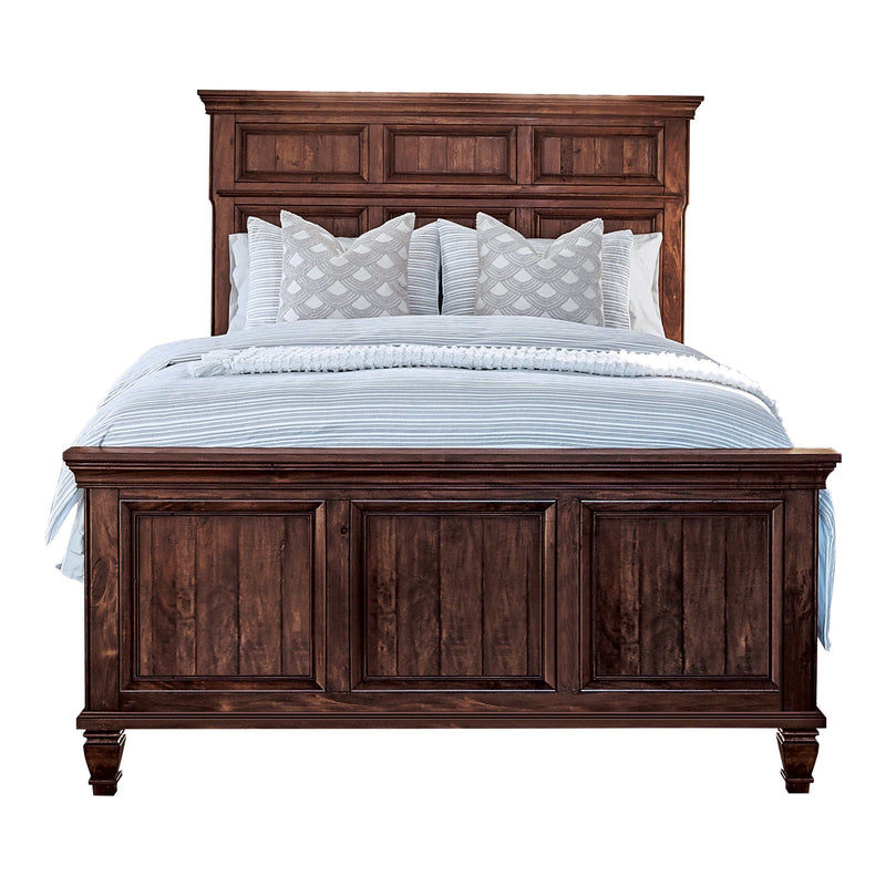 Avenue - Weathered Burnished Brown - Eastern King Panel Bed - Ornate Home