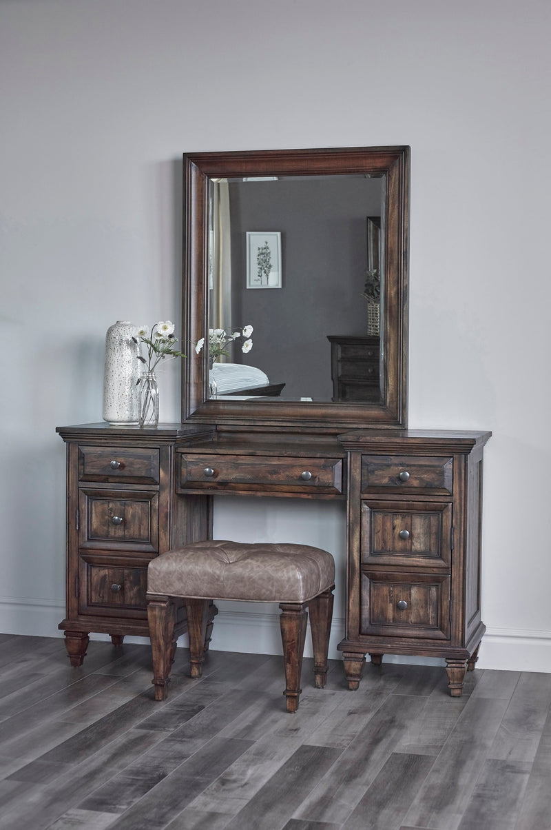 Avenue - Weathered Burnished Brown - Rectangle Vanity Mirror - Ornate Home