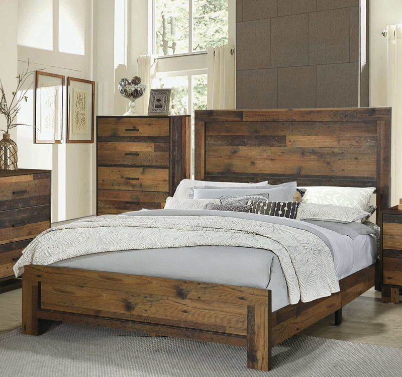 Sidney - Rustic Pine - Eastern King Panel Bed - Ornate Home