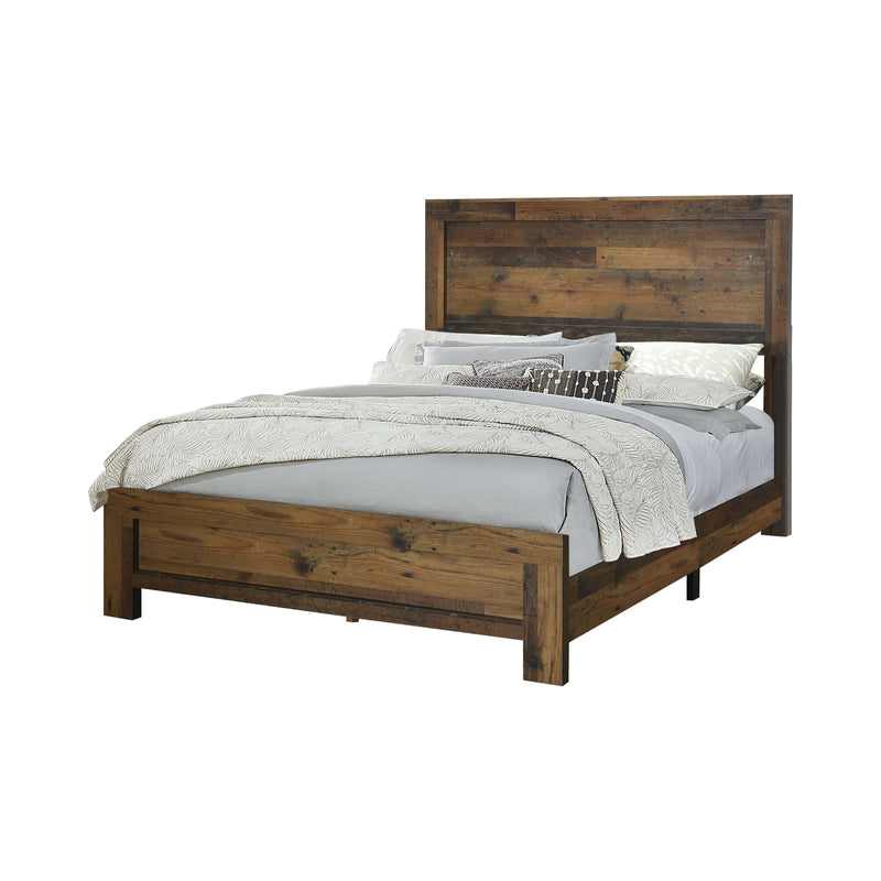 Sidney - Rustic Pine - Eastern King Panel Bed - Ornate Home