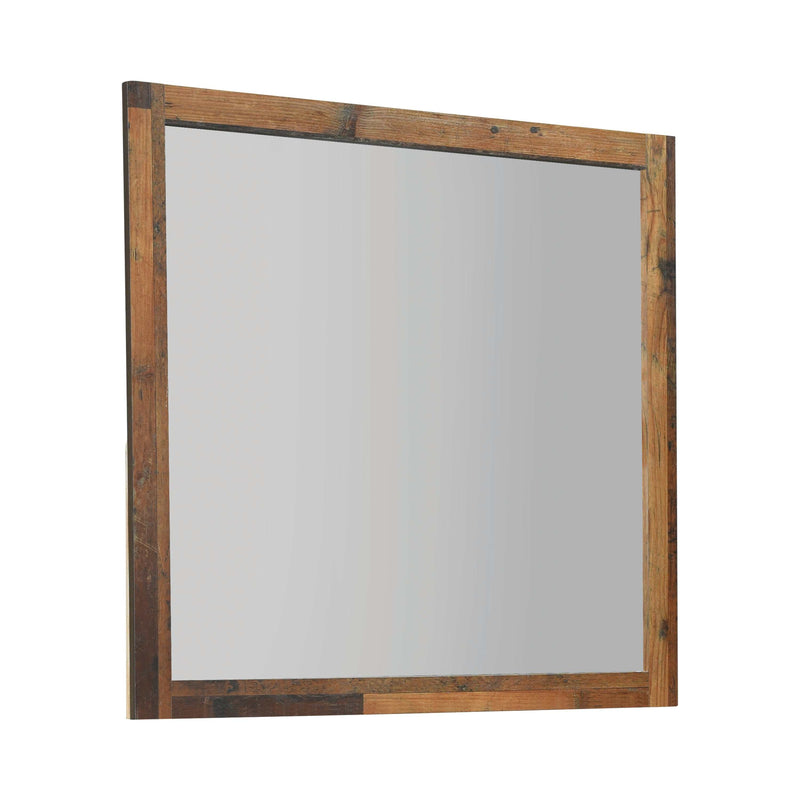 Sidney - Rustic Pine - Square Mirror - Ornate Home